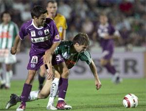 Un jugador del Astria de Viena en un partido de liga